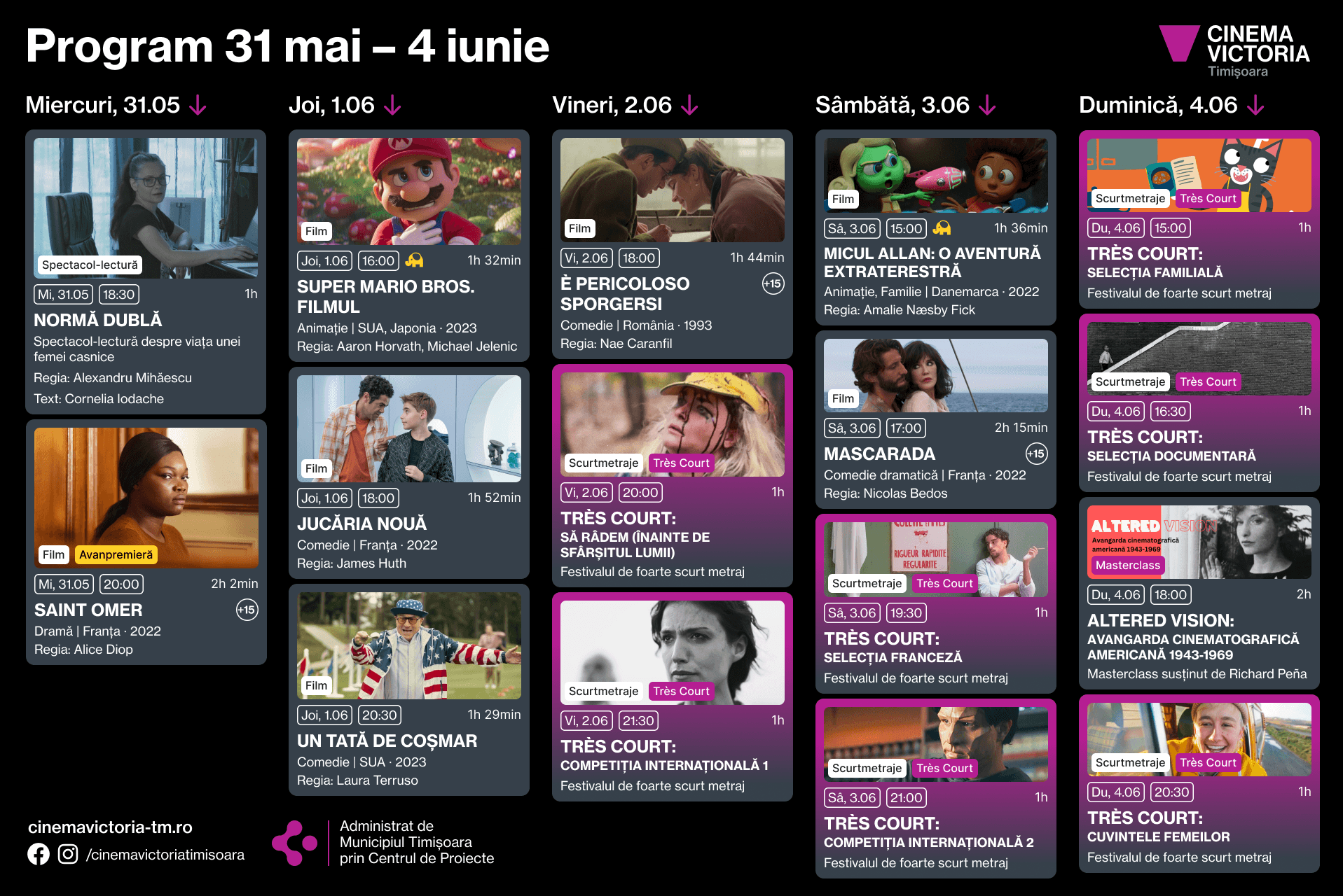 Program Cinema Victoria 31.05 4.06