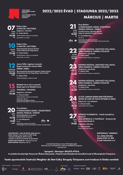 101 Program Martie 2023 Teatrul Maghiar